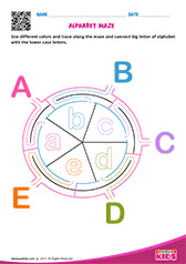 Alphabet Maze A to e